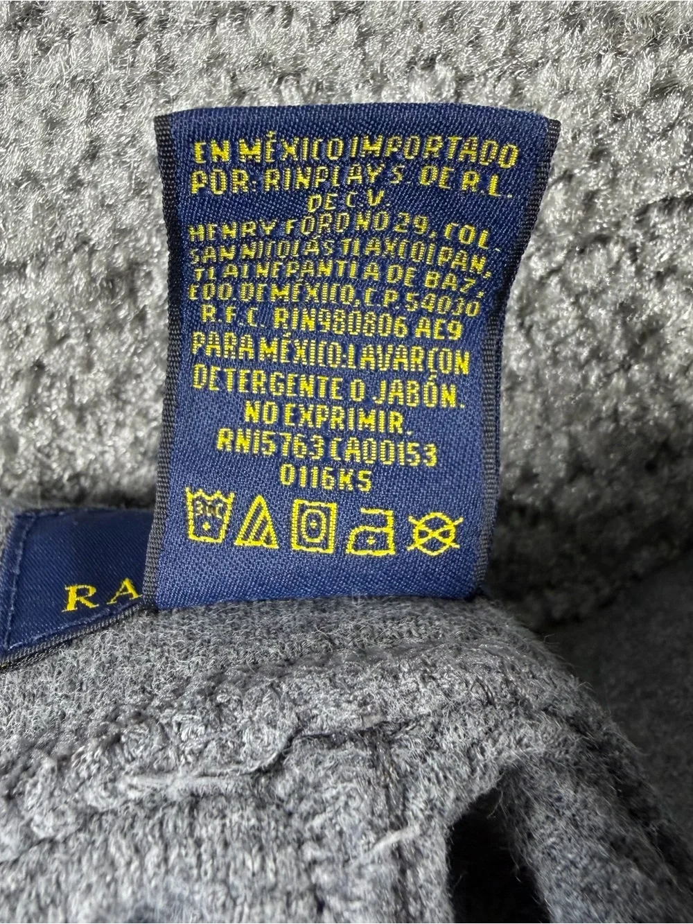 Polo Ralph Lauren Gray Men's Jogger Sweat Pants Sleep Wear White Pony L Waffle